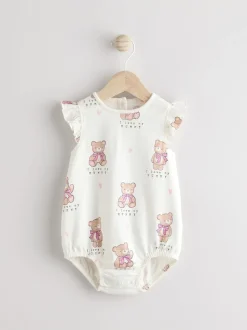 White I Love My Mummy Baby Bloomer Romper