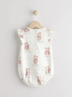 White I Love My Mummy Baby Bloomer Romper