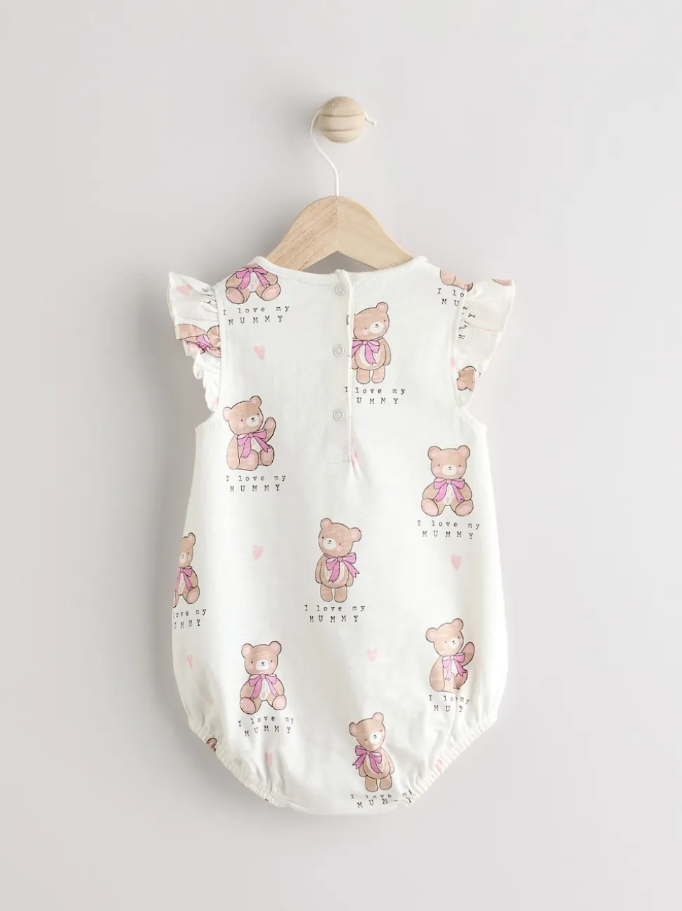 White I Love My Mummy Baby Bloomer Romper