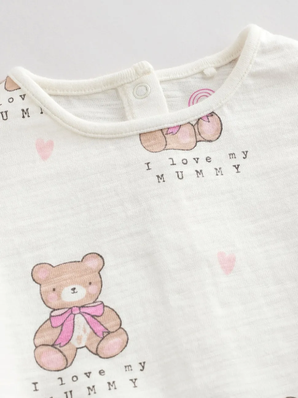 White I Love My Mummy Baby Bloomer Romper