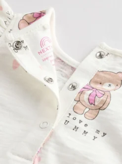 White I Love My Mummy Baby Bloomer Romper