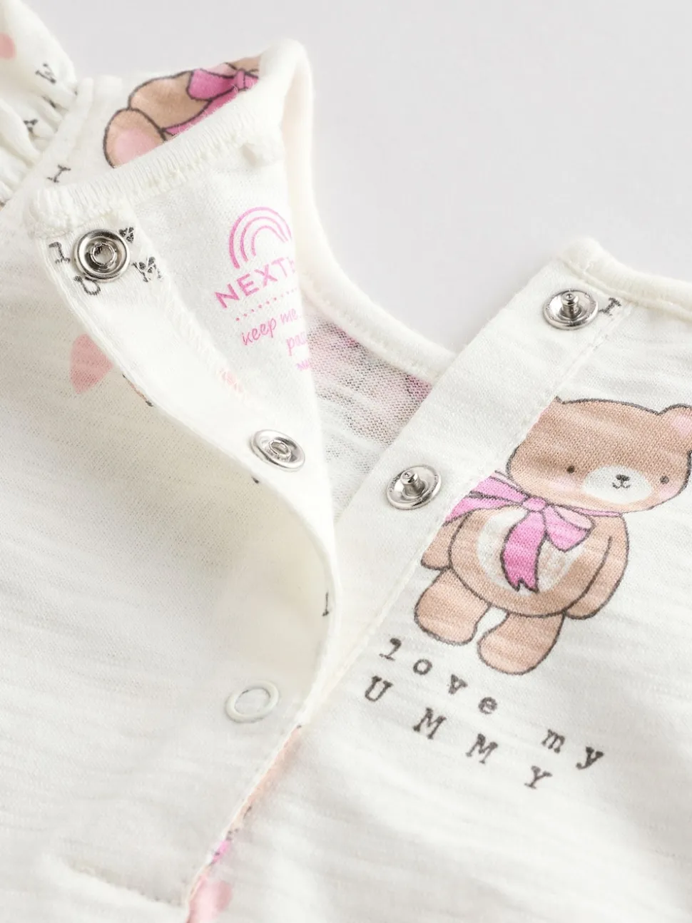 White I Love My Mummy Baby Bloomer Romper