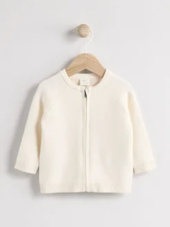 White Knitted Baby Cardigan