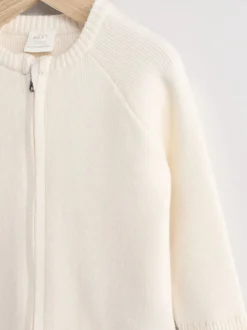 White Knitted Baby Cardigan