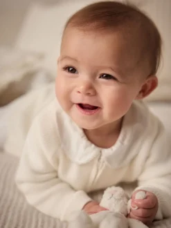 White Knitted Baby Cardigan