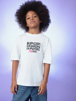 White KPOP Demon Hunters T-Shirt (6-16yrs)