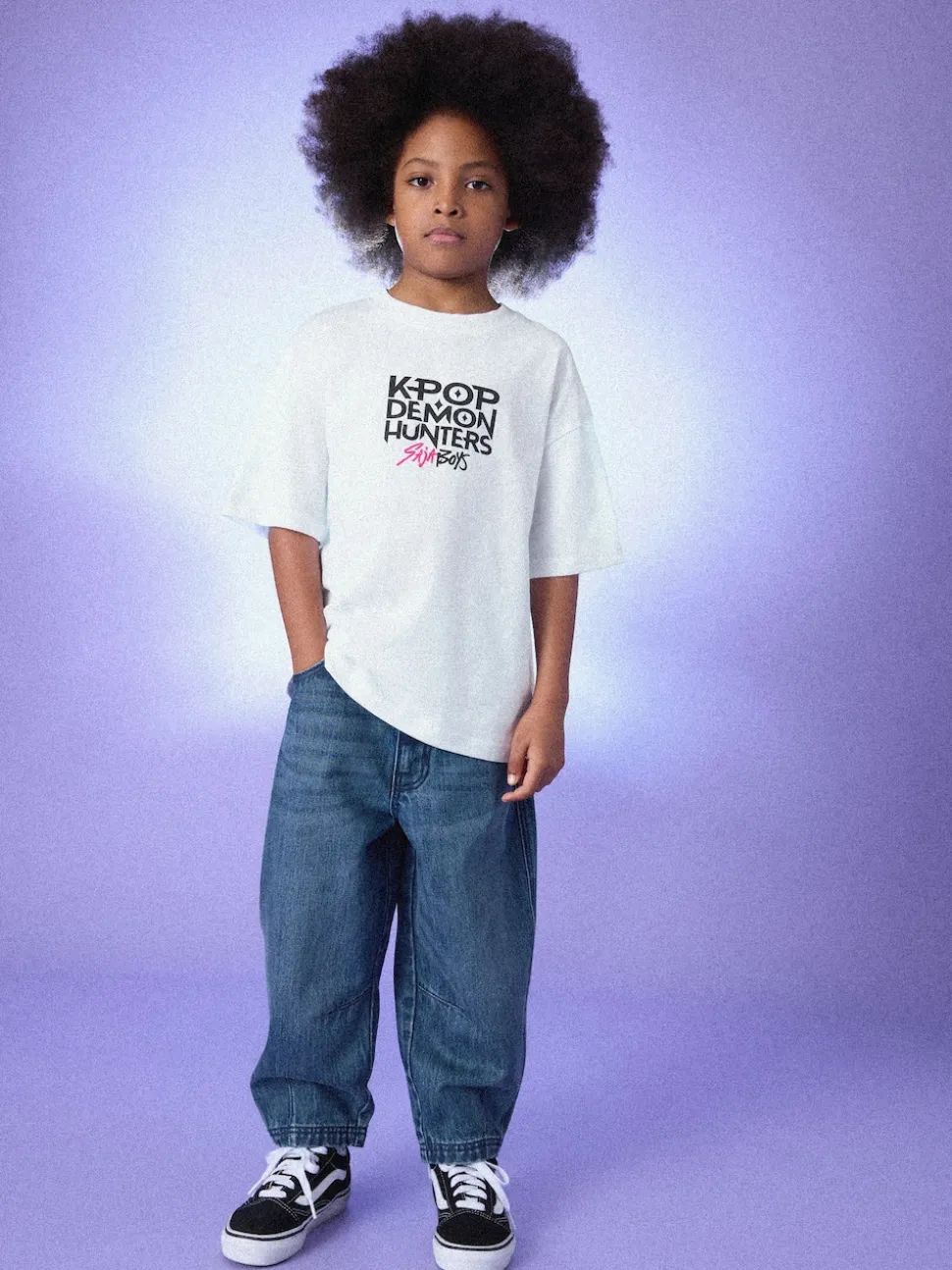 White KPOP Demon Hunters T-Shirt (6-16yrs)