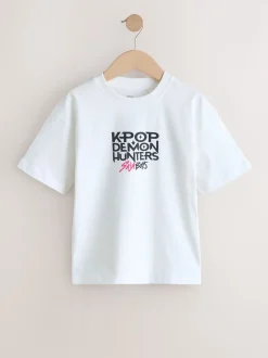 White KPOP Demon Hunters T-Shirt (6-16yrs)