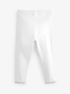 White Lace Trim Leggings (3mths-7yrs)