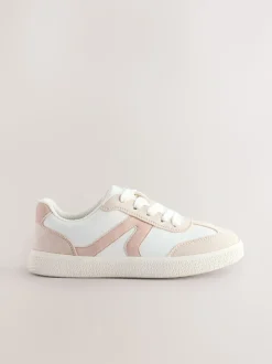 White Lace-Up Lifestyle Trainers
