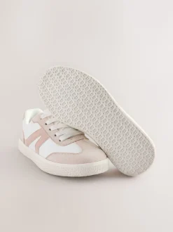 White Lace-Up Lifestyle Trainers