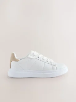 White Lace Up Trainers