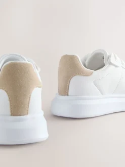 White Lace Up Trainers