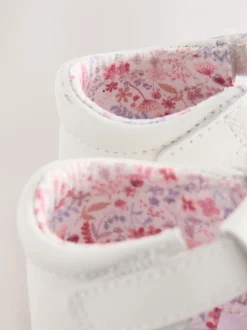 White Leather Baby T-Bar Shoes (0-24mths)