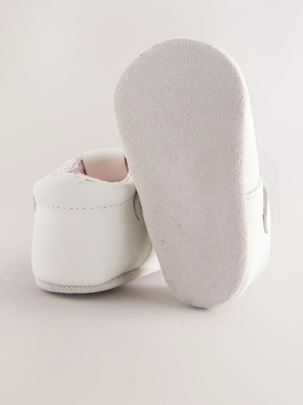 White Leather Baby T-Bar Shoes (0-24mths)