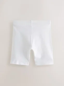 White Longer Length 5 Pack Cotton Rich Stretch Cycle Shorts (3-16yrs)