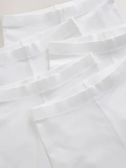 White Longer Length 5 Pack Cotton Rich Stretch Cycle Shorts (3-16yrs)