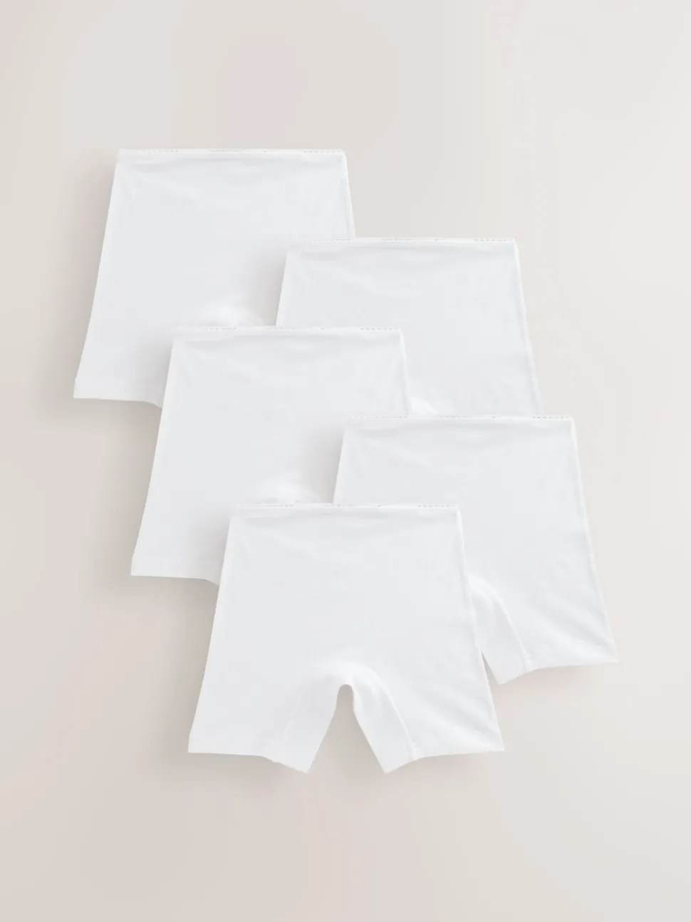 White Long Leg Short Briefs 5 Pack (2-16yrs)