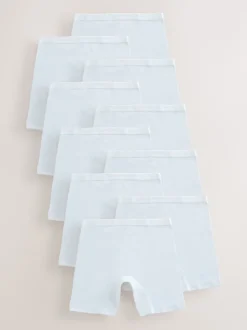 White Long Leg Short Briefs 10 Pack (2-16yrs)