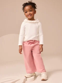 White Long Sleeve Collar Top (3mths-7yrs)