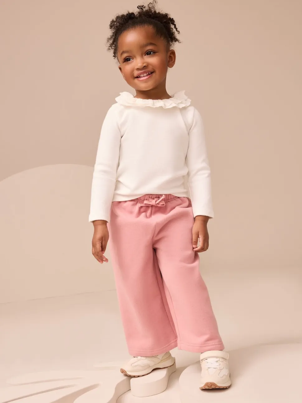 White Long Sleeve Collar Top (3mths-7yrs)