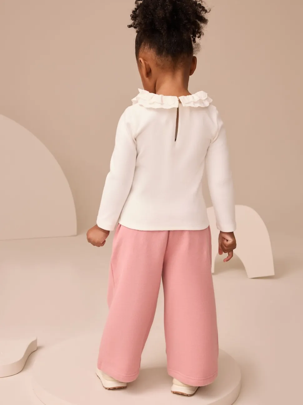 White Long Sleeve Collar Top (3mths-7yrs)