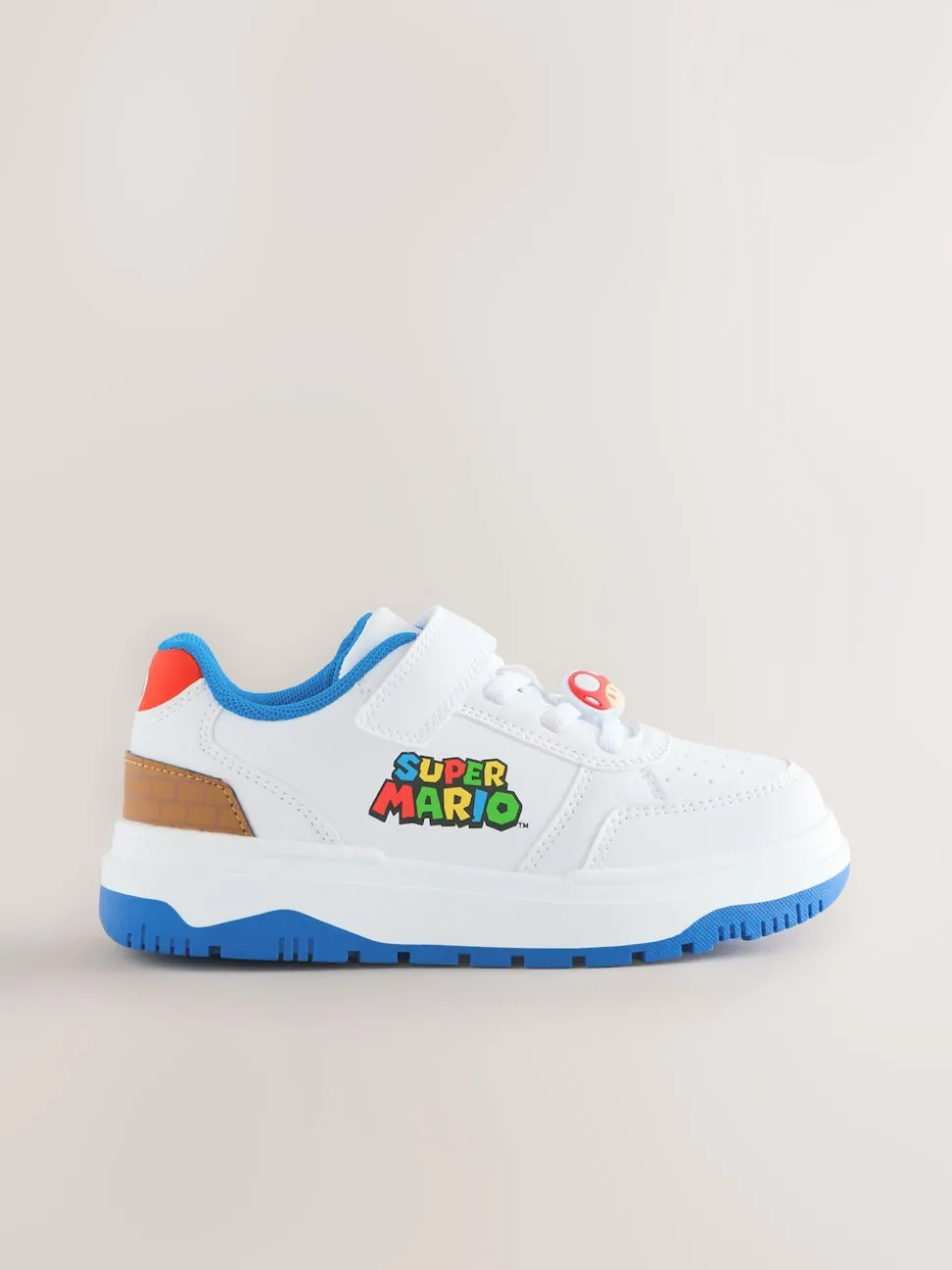 White Mario Elastic Lace Trainers