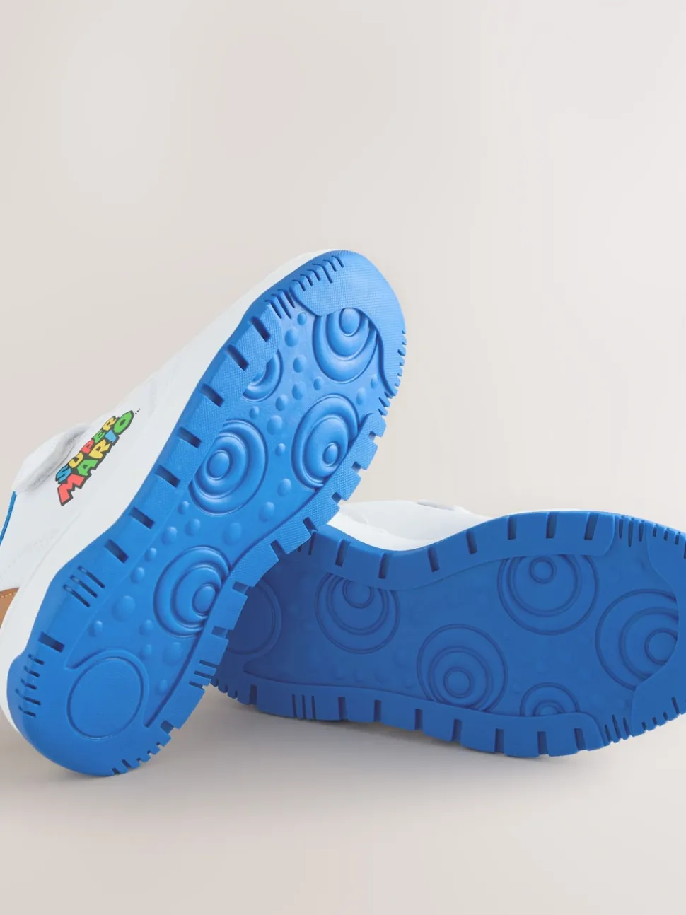 White Mario Elastic Lace Trainers