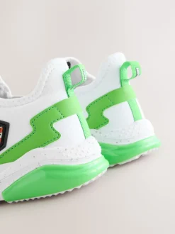 White Minecraft Elastic Lace Trainers