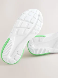 White Minecraft Elastic Lace Trainers