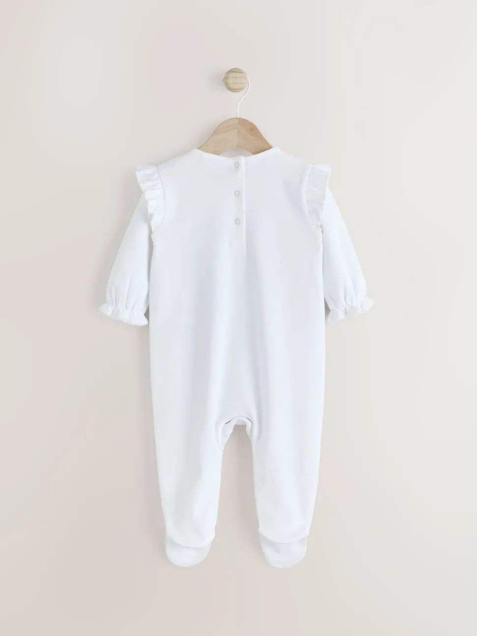 White Occasion Baby Sleepsuit (0mths-2yrs)