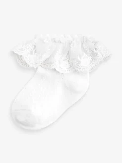White Occasion Lace Socks 1 Pack (0mths-2yrs)