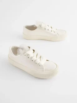 White Occasion Tulle Lace-Up Trainers