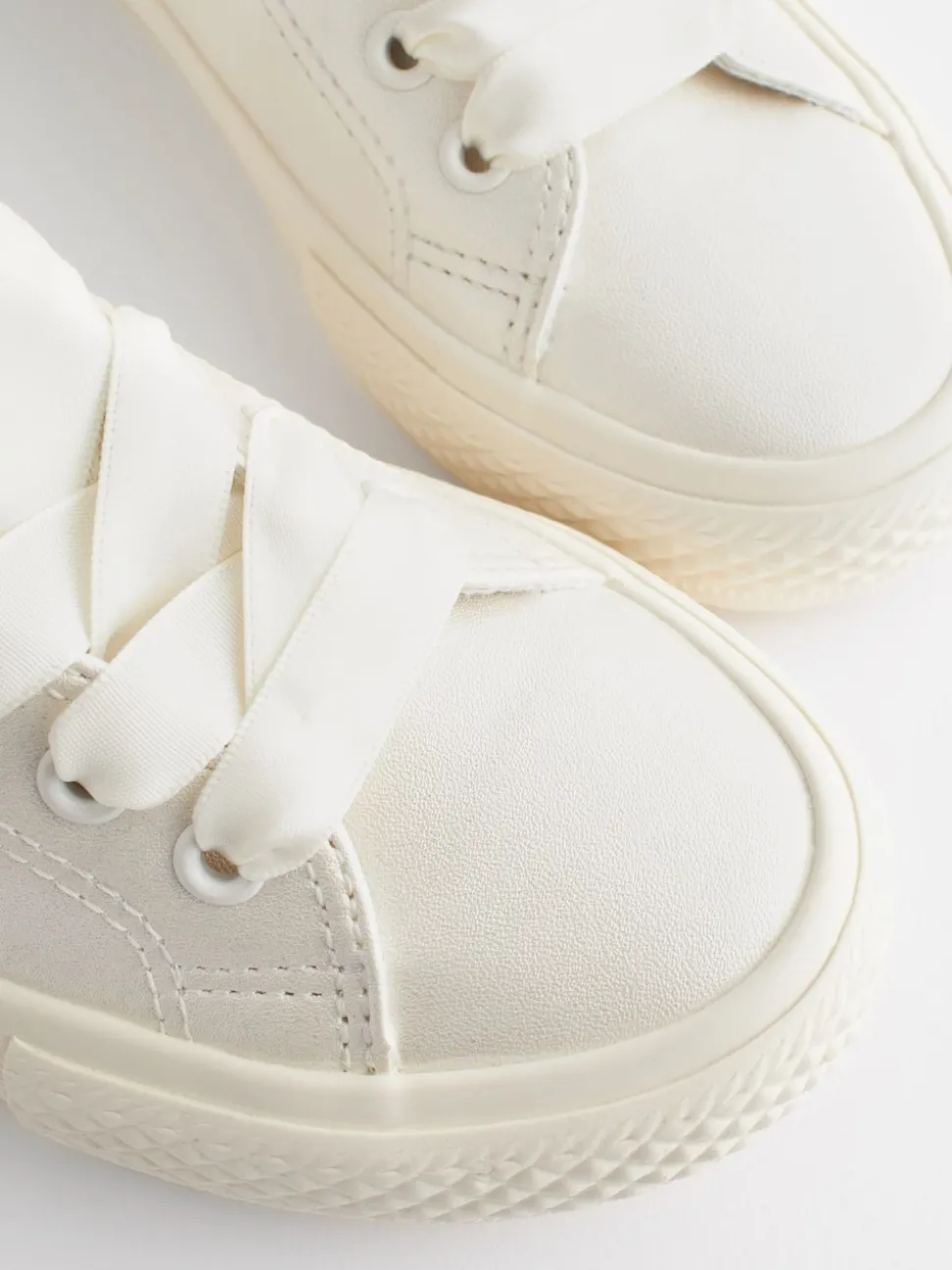 White Occasion Tulle Lace-Up Trainers