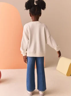 White Oversized Cosy Rib Sweatshirt (3-16yrs)