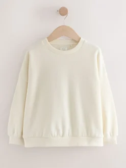 White Oversized Cosy Rib Sweatshirt (3-16yrs)