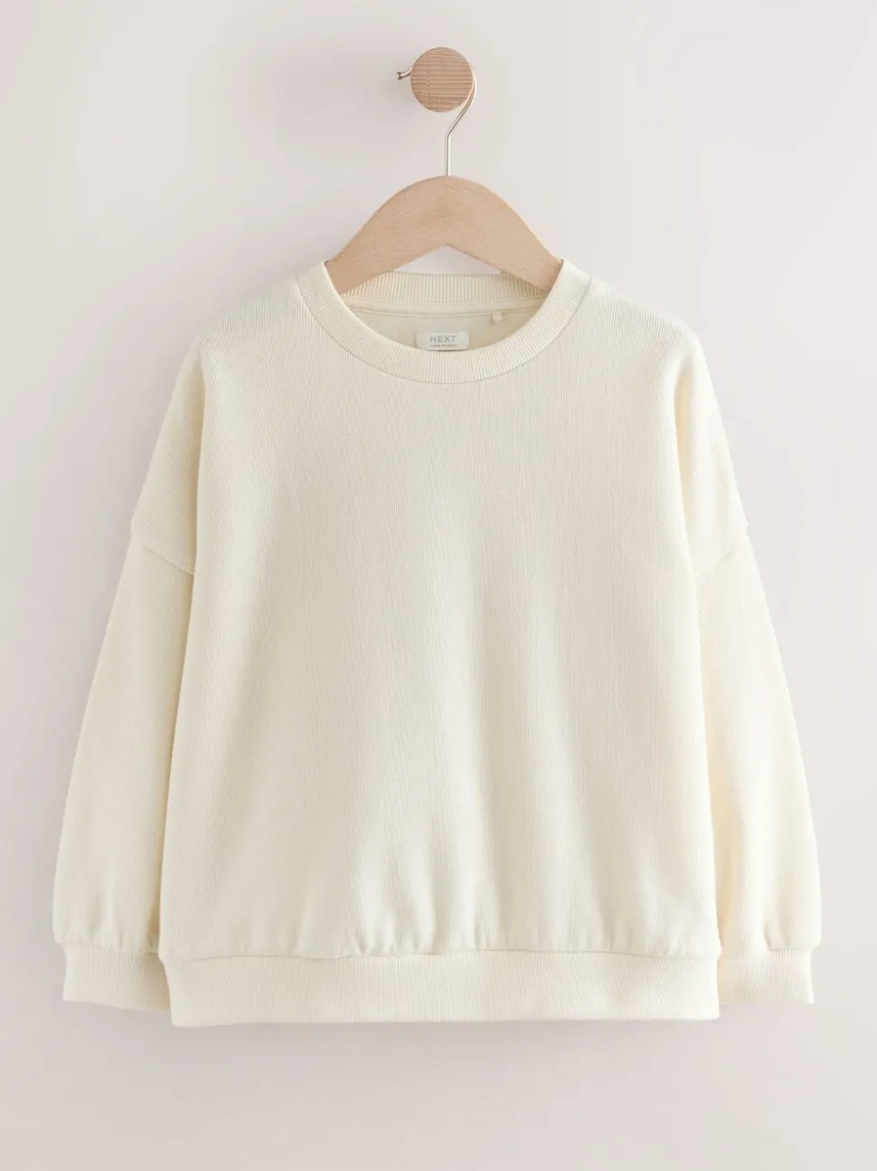 White Oversized Cosy Rib Sweatshirt (3-16yrs)