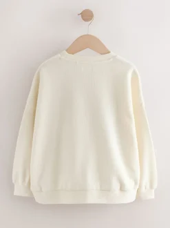 White Oversized Cosy Rib Sweatshirt (3-16yrs)