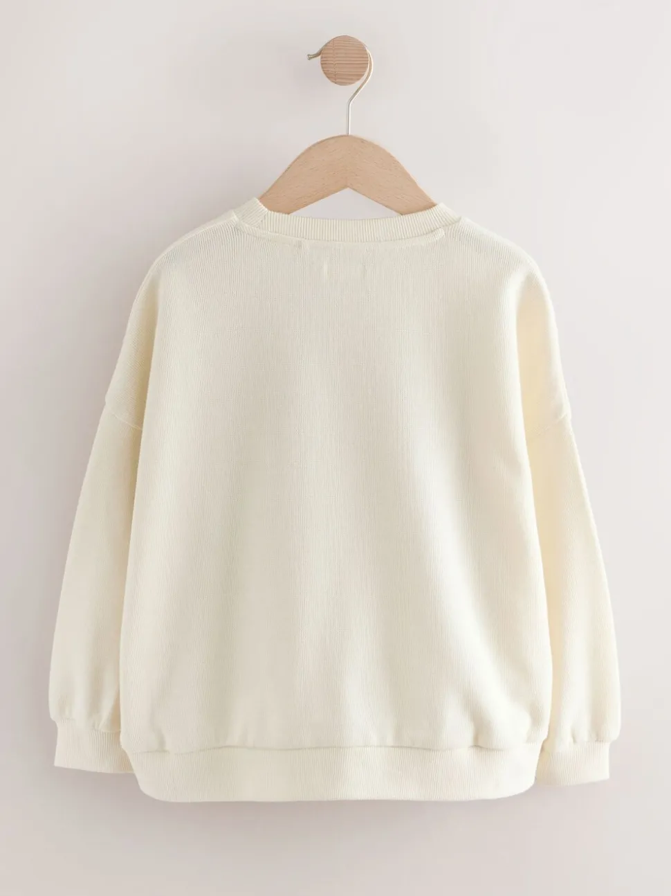 White Oversized Cosy Rib Sweatshirt (3-16yrs)