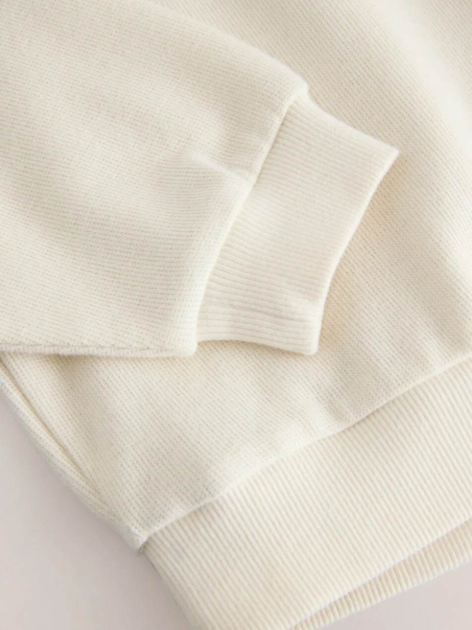 White Oversized Cosy Rib Sweatshirt (3-16yrs)