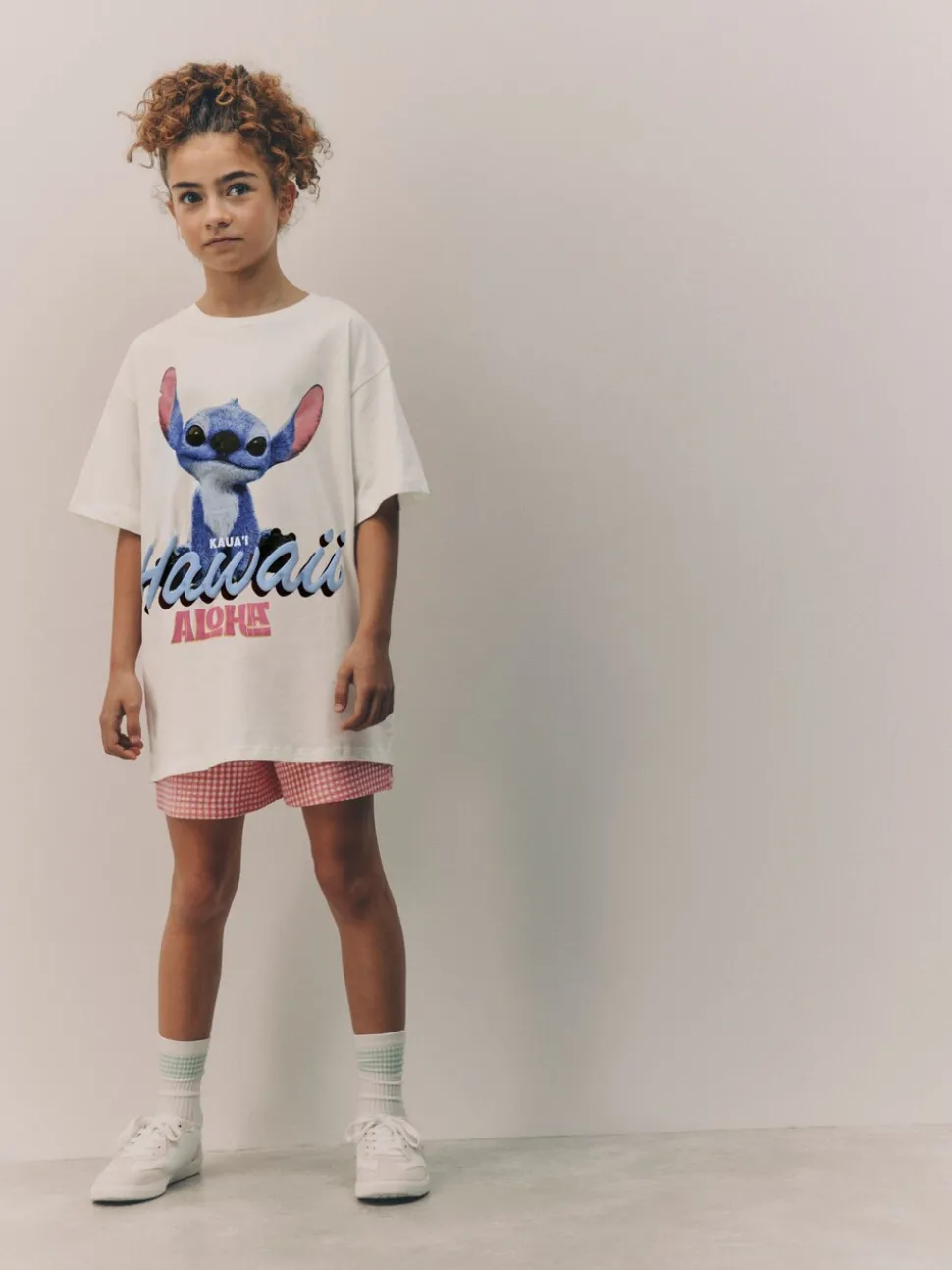 White Oversized 100% Cotton Disney Lilo and Stitch T-Shirt (3-16yrs)