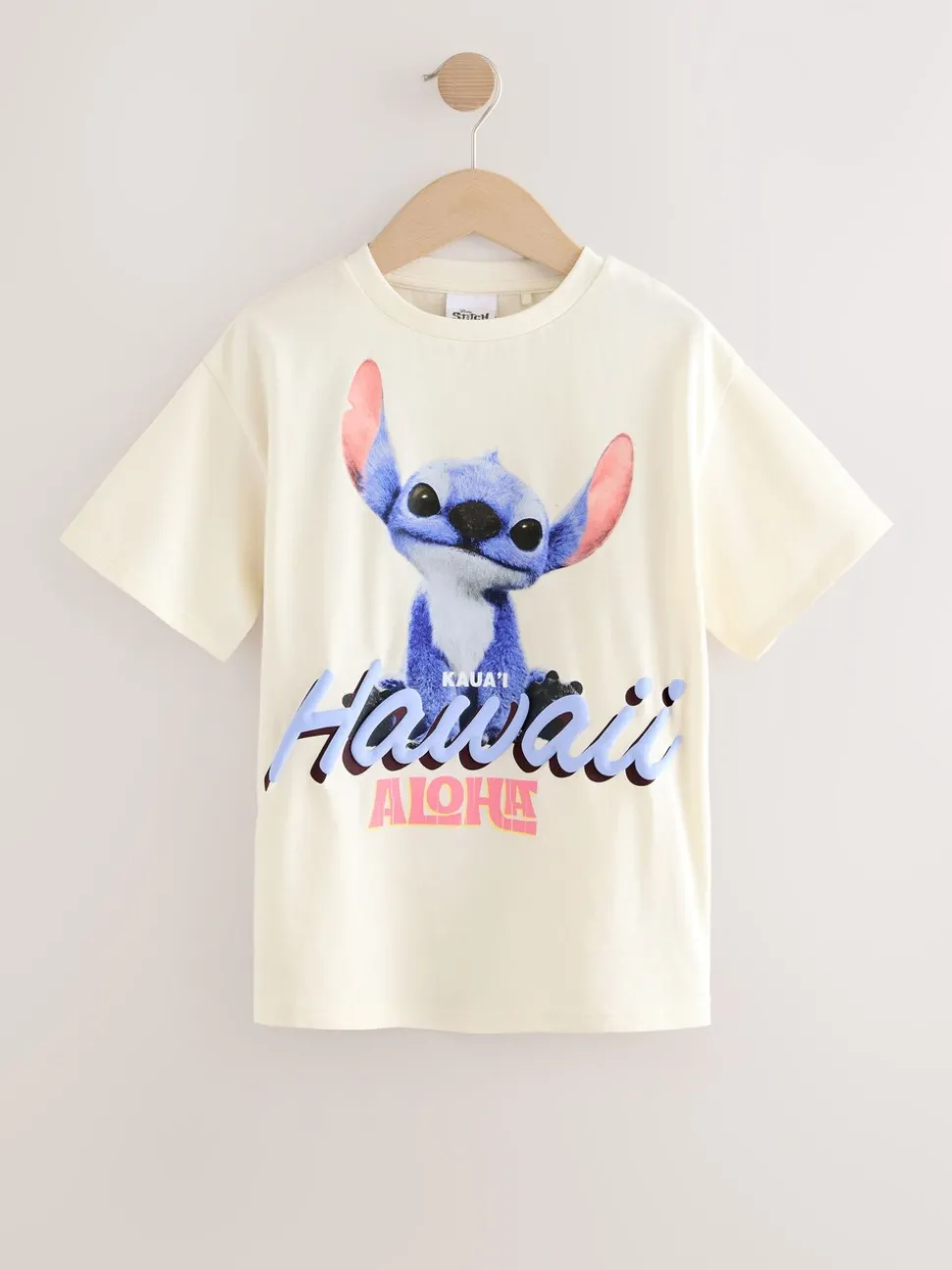 White Oversized 100% Cotton Disney Lilo and Stitch T-Shirt (3-16yrs)