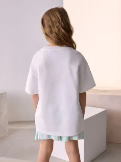 White Oversized Heavyweight 100% Cotton T-Shirt (3-16yrs)