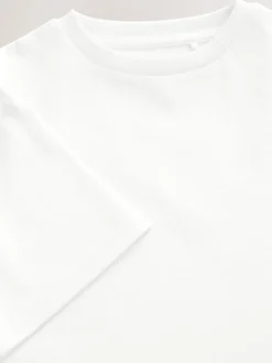 White Oversized Heavyweight 100% Cotton T-Shirt (3-16yrs)