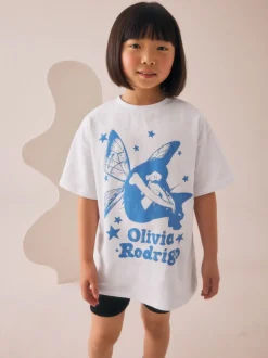 White Oversized Olivia Rodrigo T-Shirt (3-16yrs)