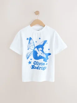 White Oversized Olivia Rodrigo T-Shirt (3-16yrs)