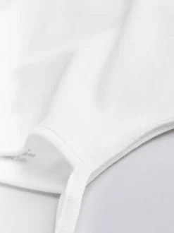 White 7 Pack Baby Strappy Bodysuits