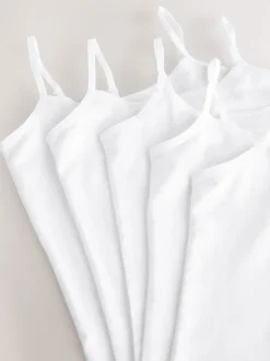 White 5 Pack Cami Vest (1.5-16yrs)