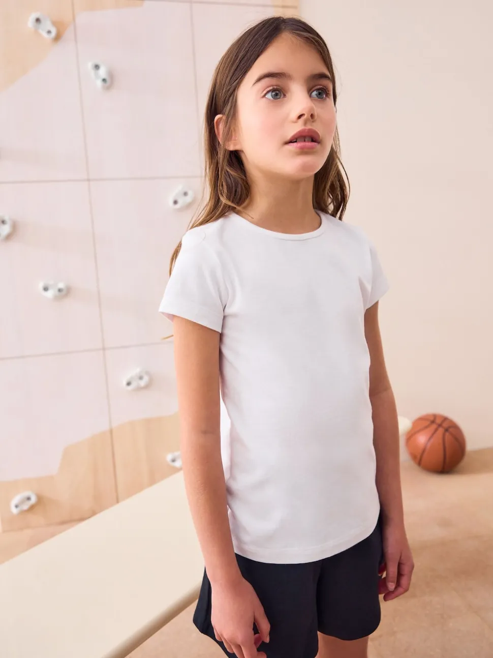 White 2 Pack 100% Cotton Gym School T-Shirts (3-16yrs)