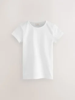 White 2 Pack 100% Cotton Gym School T-Shirts (3-16yrs)